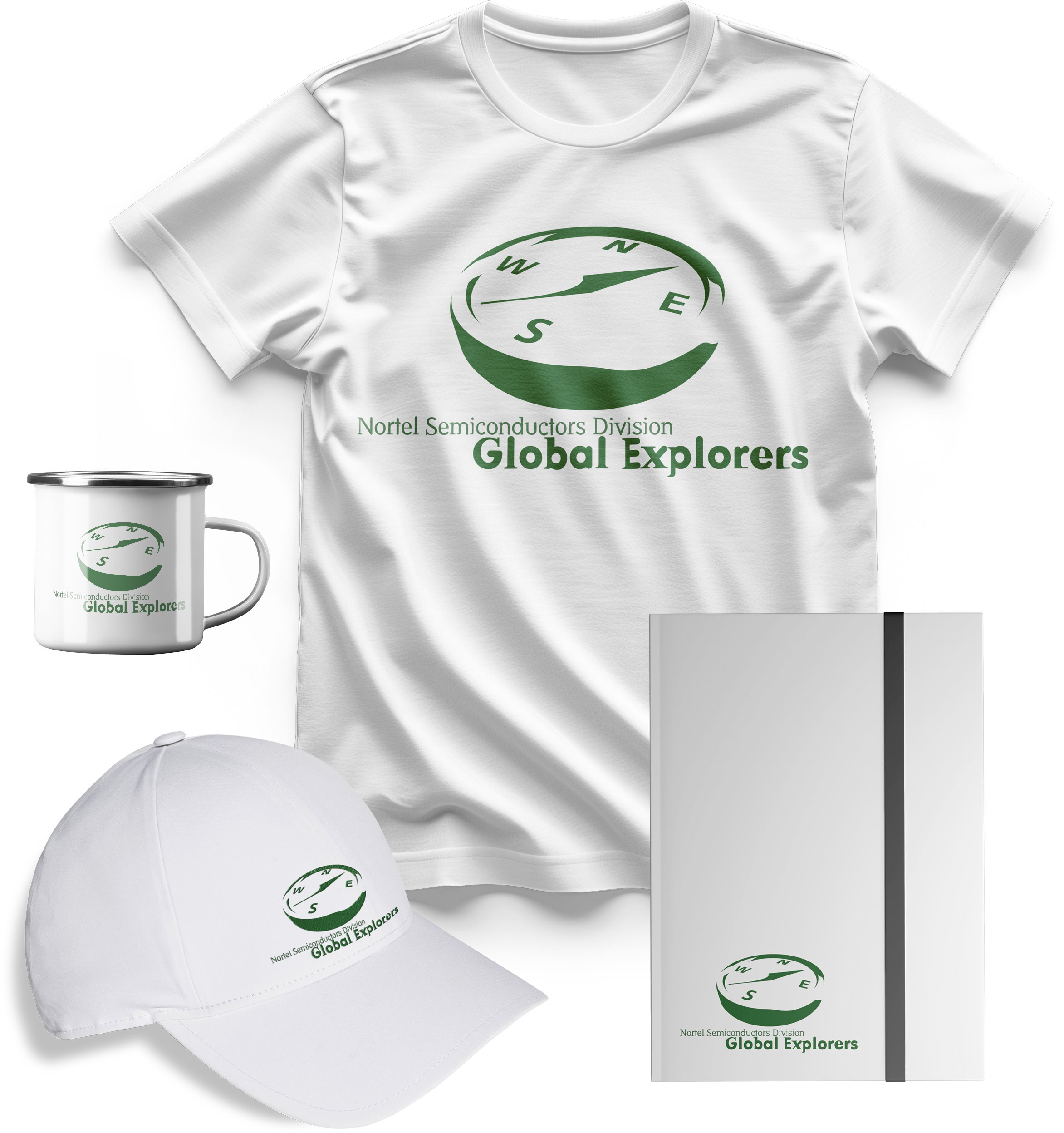 Global Explorers T, mug, cap, notebook