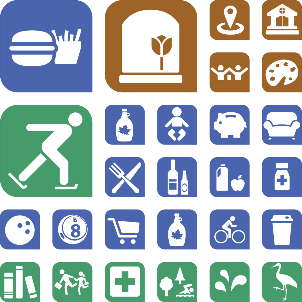 custom-designed icons