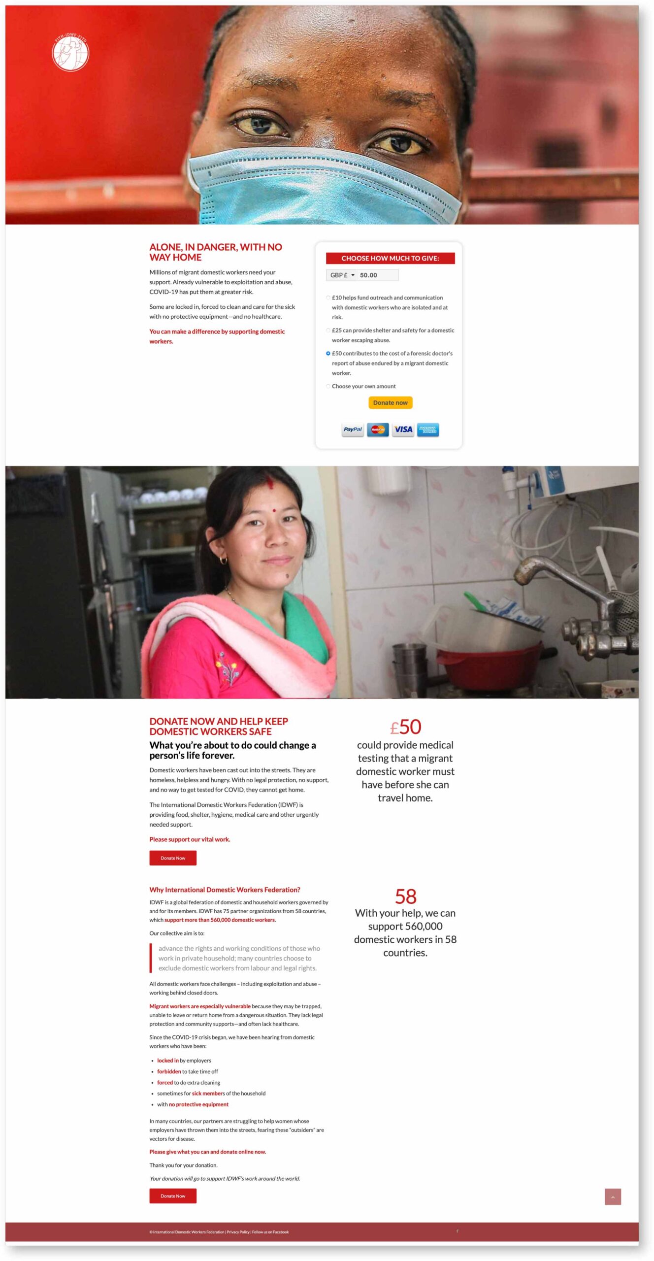 supportdomesticworkers.org screenshot
