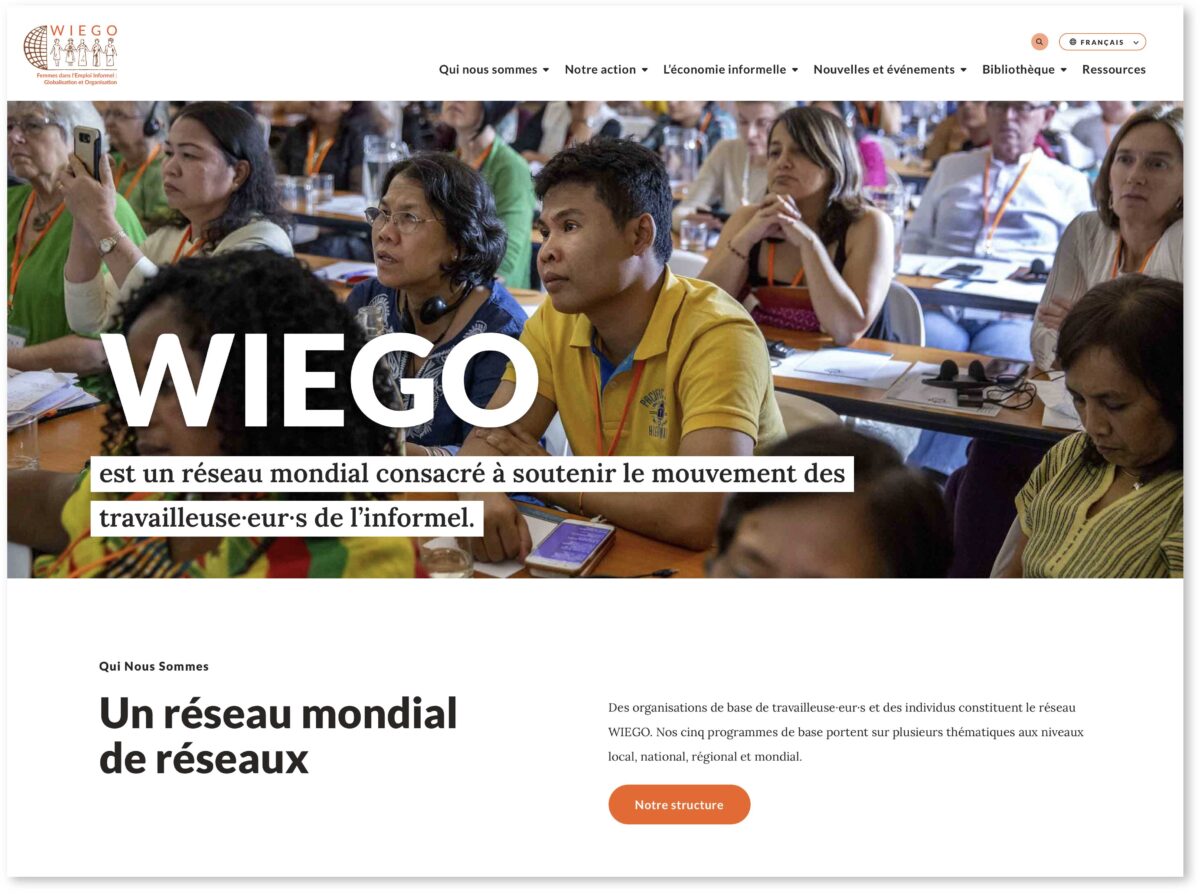 WIEGO website home page screen