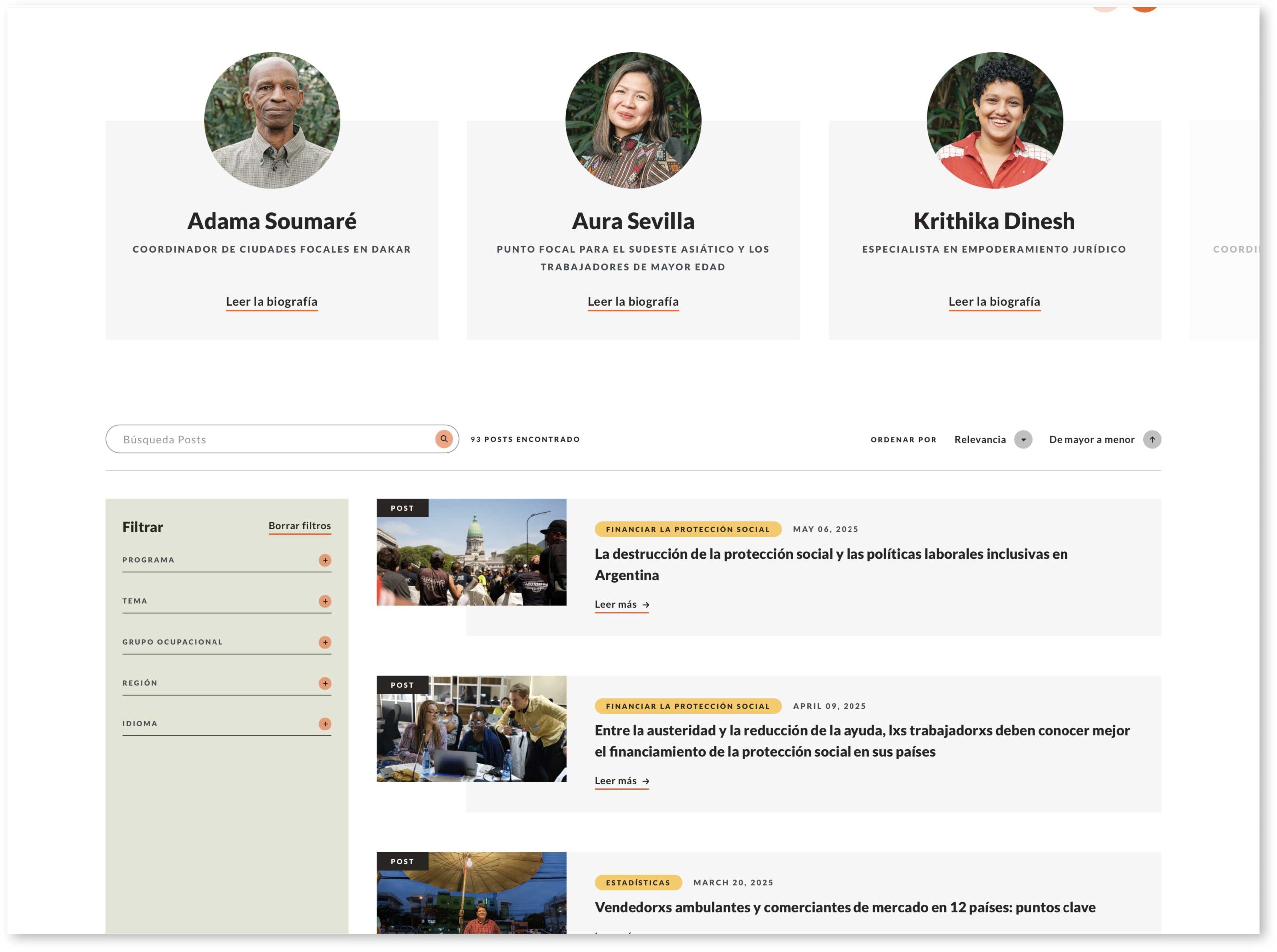 WIEGO website screen