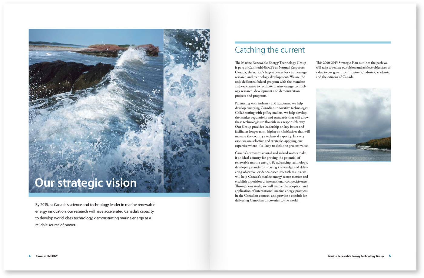 Catching the Current: Marine Renewable Energy Strategic Plan interior spread