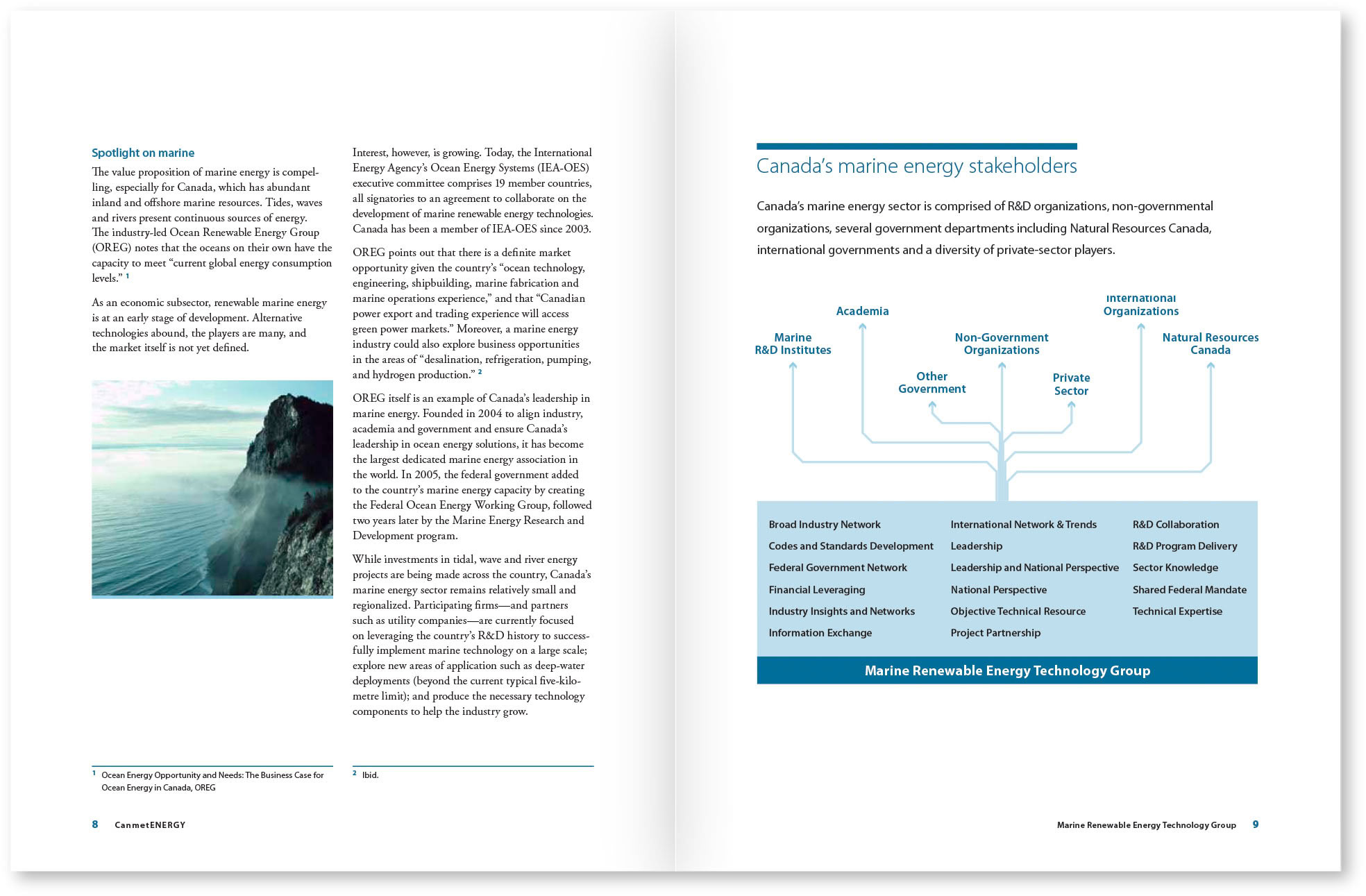 Catching the Current: Marine Renewable Energy Strategic Plan interior spread
